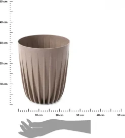 Donica Stripped ECO coffee latte 25xh30 cm * HowHomely Best