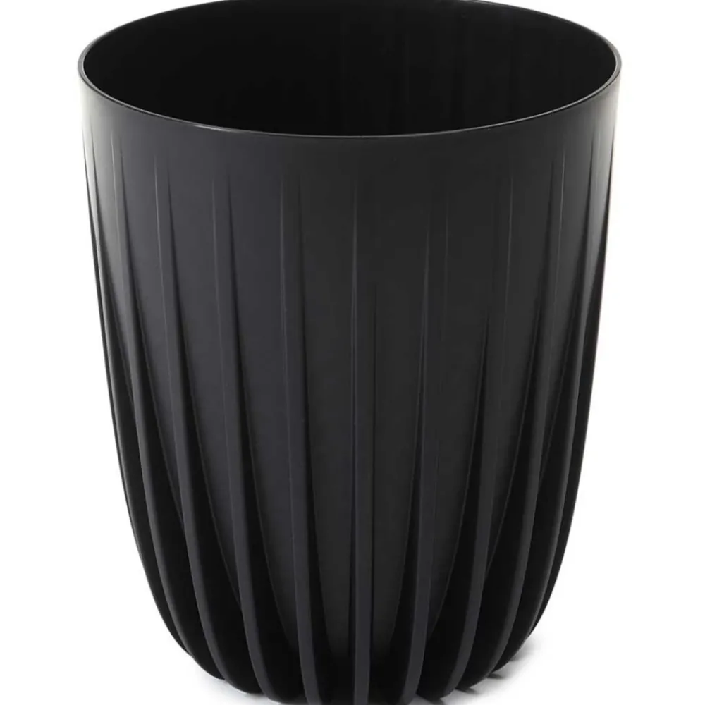 Donica Stripped ECO recykling czarna 19xh23 cm * HowHomely Clearance