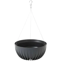 Donica Stripped ECO recykling wisząca antracytowa 30xh16 cm * HowHomely Outlet