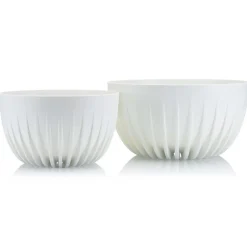 Donica Stripped ECO recykling biała 24xh14 cm * HowHomely Clearance