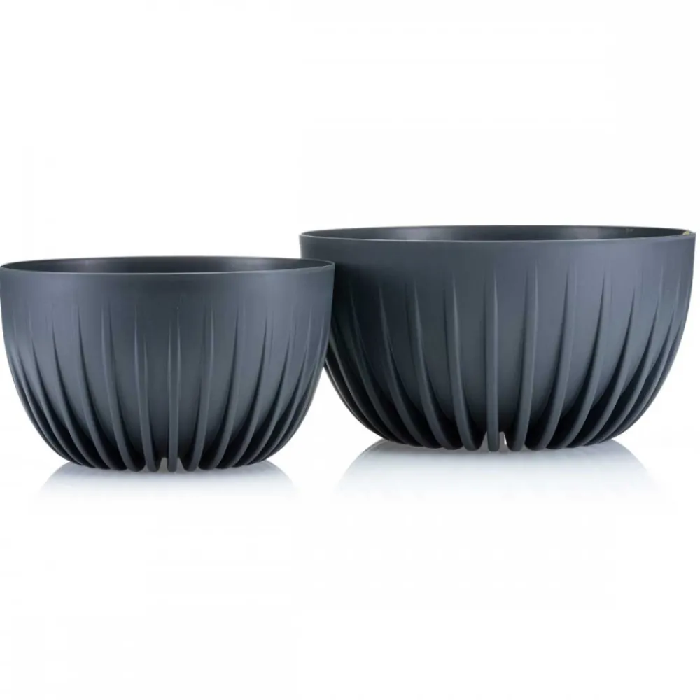 Donica Stripped ECO recykling antracytowa 30xh16 cm * HowHomely Best