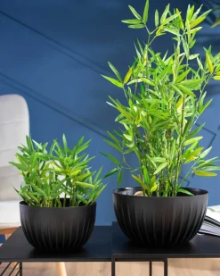 Donica Stripped ECO recykling antracytowa 30xh16 cm * HowHomely Best