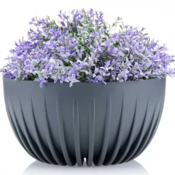 Donica Stripped ECO recykling antracytowa 30xh16 cm * HowHomely Best