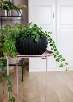 Donica Stripped ECO recykling czarna 30xh16 cm * HowHomely