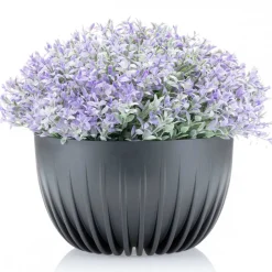Donica Stripped ECO recykling antracytowa 24xh14 cm * HowHomely Outlet