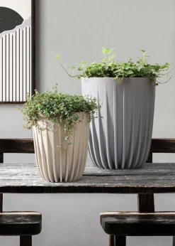 Donica Stripped ECO recykling antracytowa 30xh36 cm * HowHomely Online