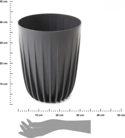 Donica Stripped ECO recykling antracytowa 30xh36 cm * HowHomely Online