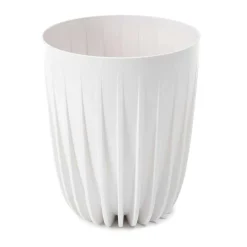 Donica Stripped ECO recykling biała 25xh30 cm * HowHomely Discount