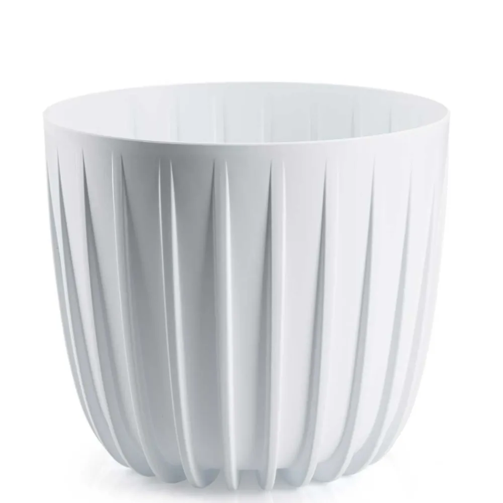 Donica Stripped niska biała 24xh21 cm * HowHomely Discount