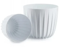 Donica Stripped niska biała 24xh21 cm * HowHomely Discount