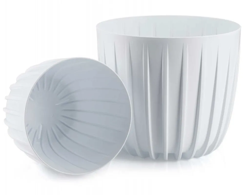 Donica Stripped niska biała 24xh21 cm * HowHomely Discount