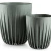 Donica Stripped recykling szarozielona h30x25 cm * HowHomely Sale
