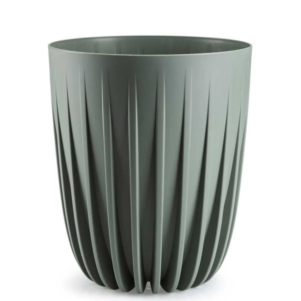 Donica Stripped recykling szarozielona h30x25 cm * HowHomely Sale