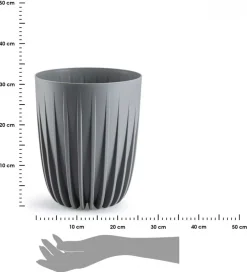 Donica Stripped szara h30x25 cm * HowHomely Discount