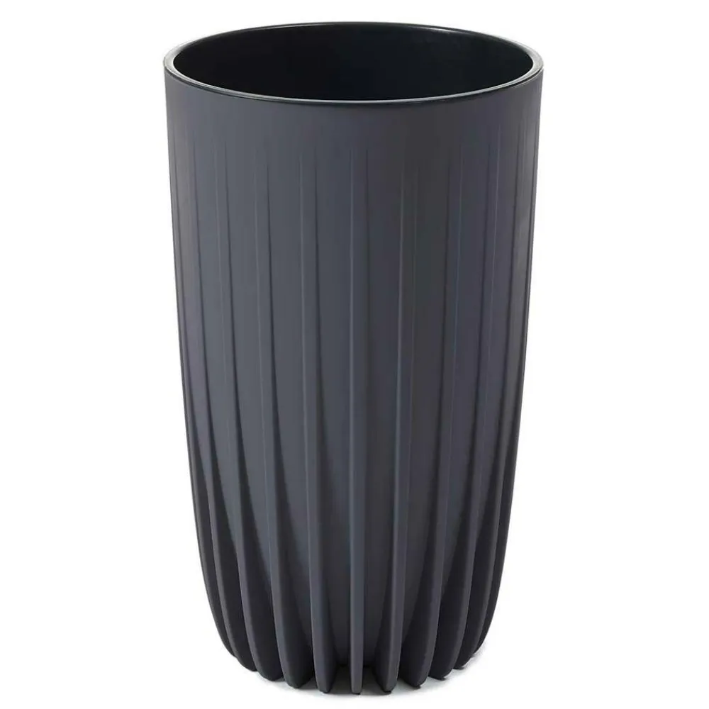 Donica Stripped Wysoka ECO recykling antracytowa 30xh51cm * HowHomely Outlet