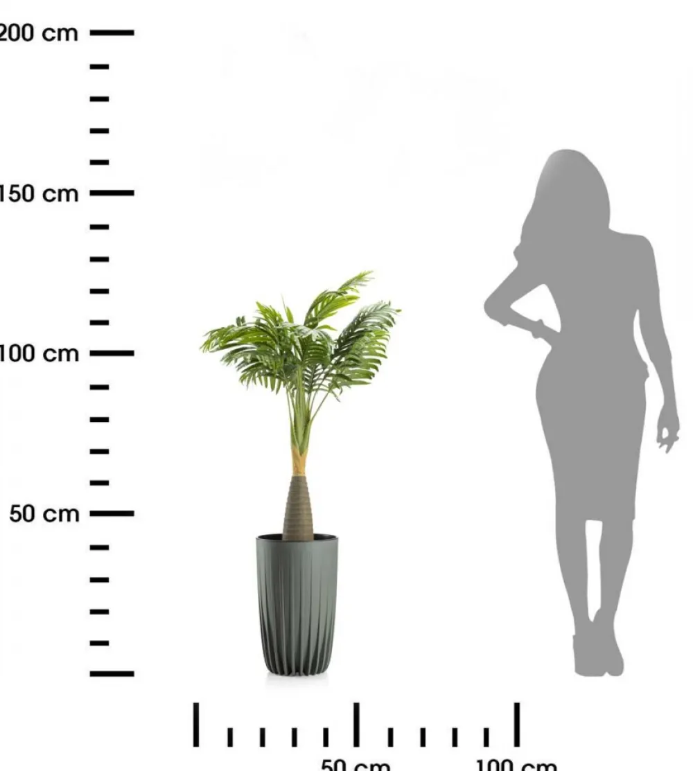 Donica Stripped Wysoka recykling szarozielona 25xh42 cm * HowHomely New