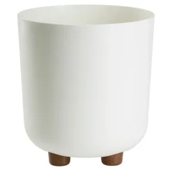 Donica TERRA na nóżkach recykling kremowa h21x19,3 cm * HowHomely Outlet