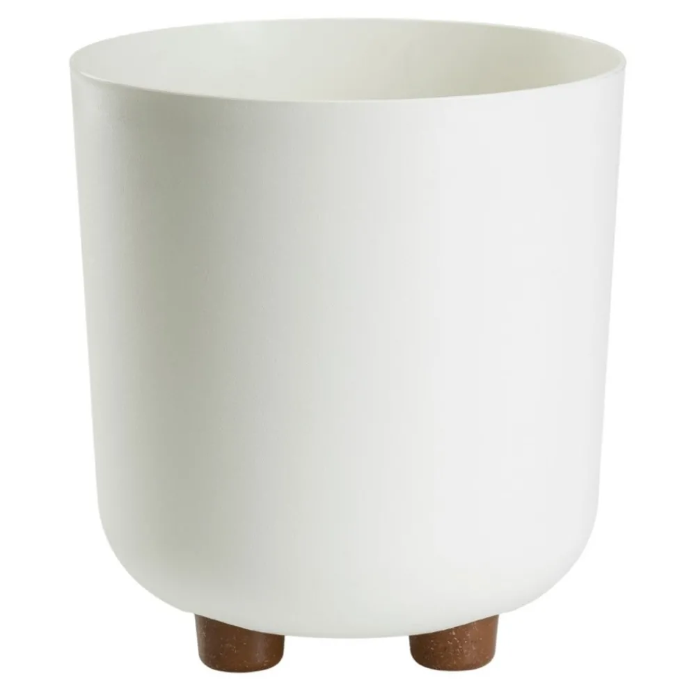 Donica TERRA na nóżkach recykling kremowa h21x19,3 cm * HowHomely Outlet
