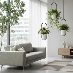 Donica wisząca AERA HANG recykling kremowa 17,9 cm * HowHomely Sale