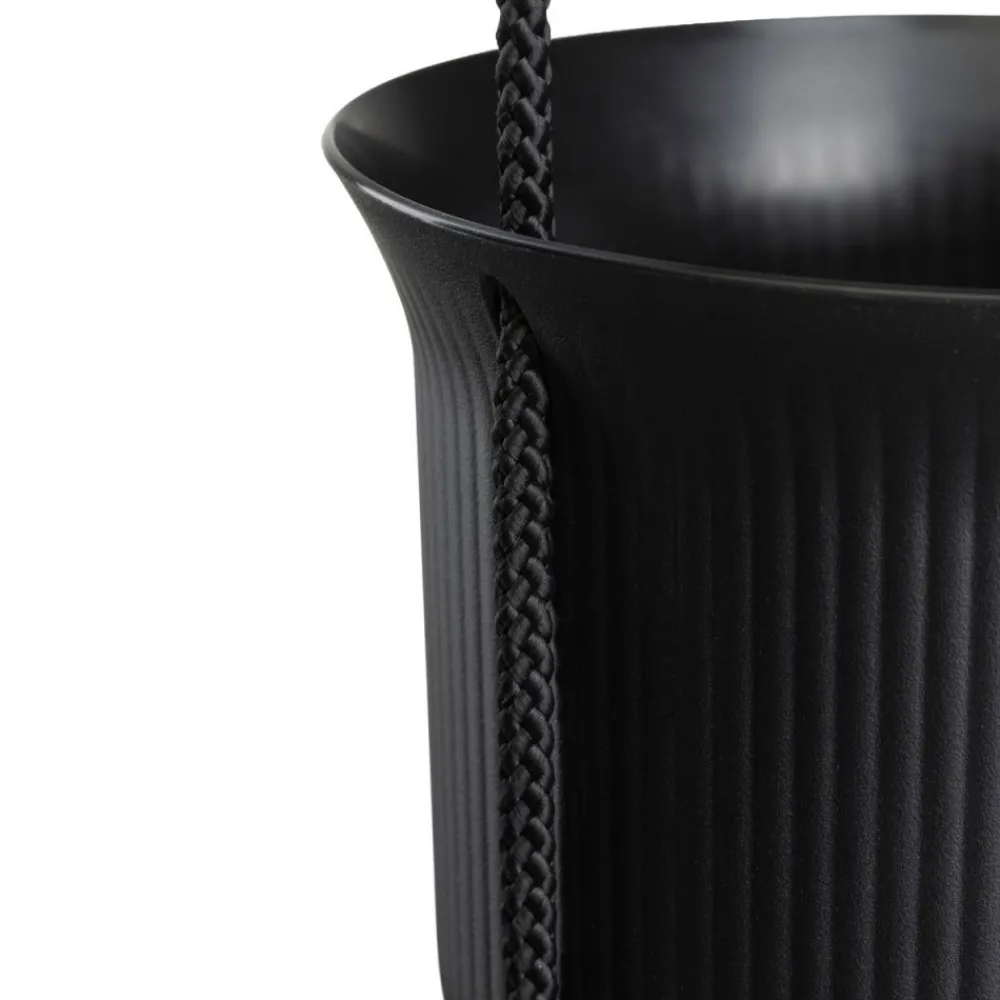 Donica wisząca AERA HANG recykling czarna 17,9 cm * HowHomely Discount