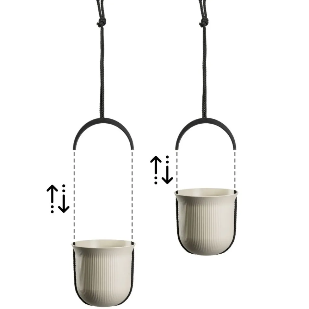 Donica wisząca AERA HANG recykling beż 17,9 cm * HowHomely Discount