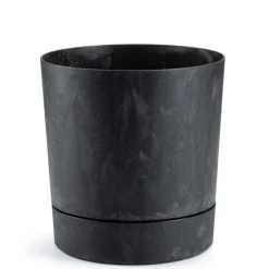 Donica z podstawką Azalea recykling czarny beton 17,5 cm * HowHomely Hot