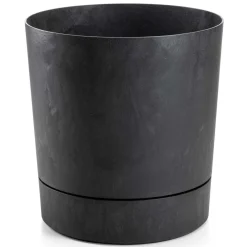 Donica z podstawką Azalea recykling czarny beton 35 cm * HowHomely Discount