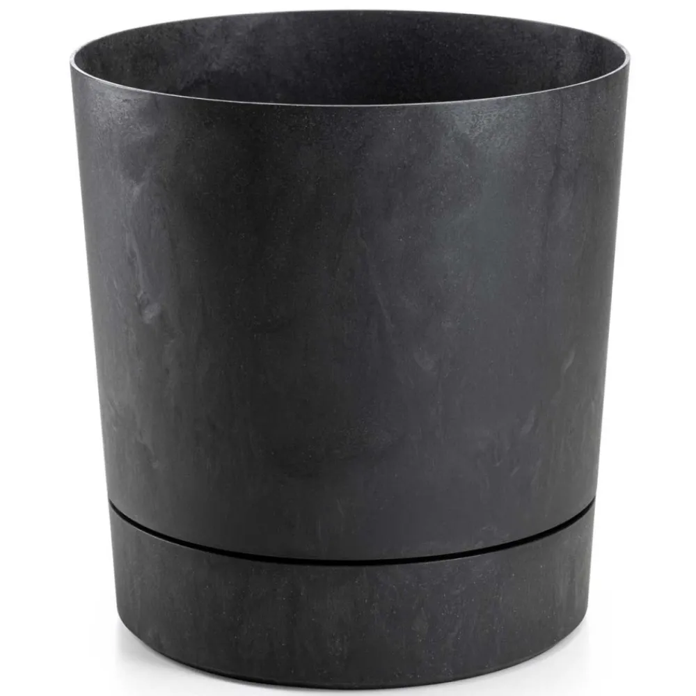 Donica z podstawką Azalea recykling czarny beton 35 cm * HowHomely Discount