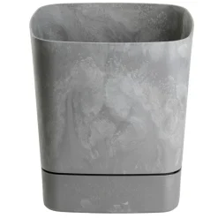 Donica z podstawką CUBI recykling szary beton 19x19 cm * HowHomely Best