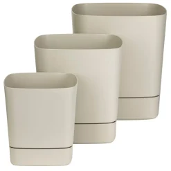 Donica z podstawką CUBI recykling beż 30x30 cm * HowHomely Online