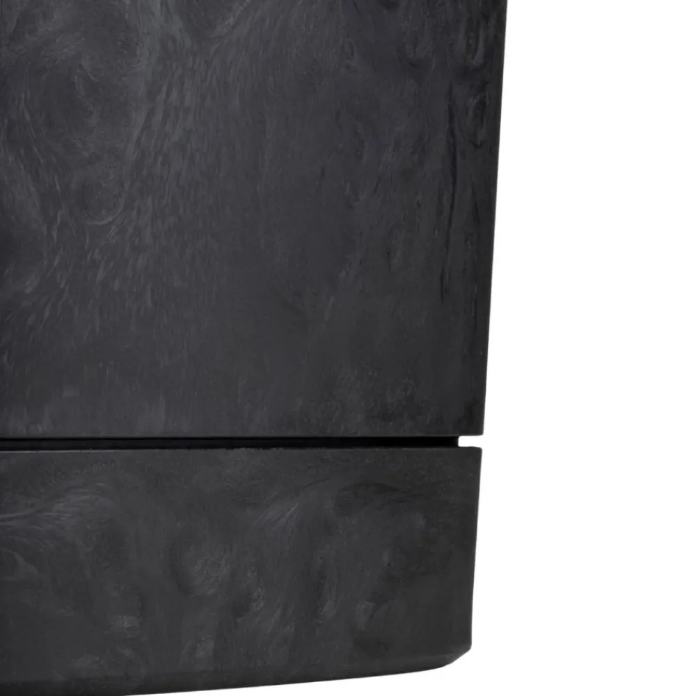 Donica z podstawką CUBI recykling czarny beton 19x19 cm * HowHomely Best