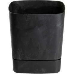 Donica z podstawką CUBI recykling czarny beton 19x19 cm * HowHomely Best