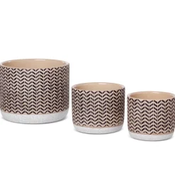 Doniczka ceramiczna KERI 12 cm geometryczna