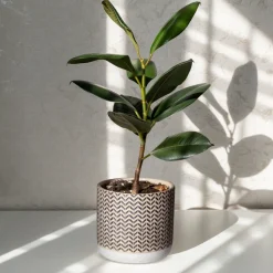 Doniczka ceramiczna KERI 12 cm geometryczna