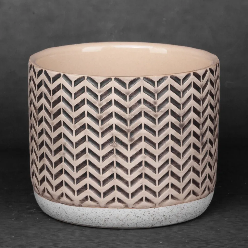 Doniczka ceramiczna KERI 12 cm geometryczna