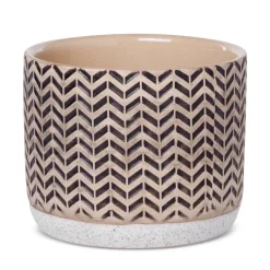 Doniczka ceramiczna KERI 12 cm geometryczna