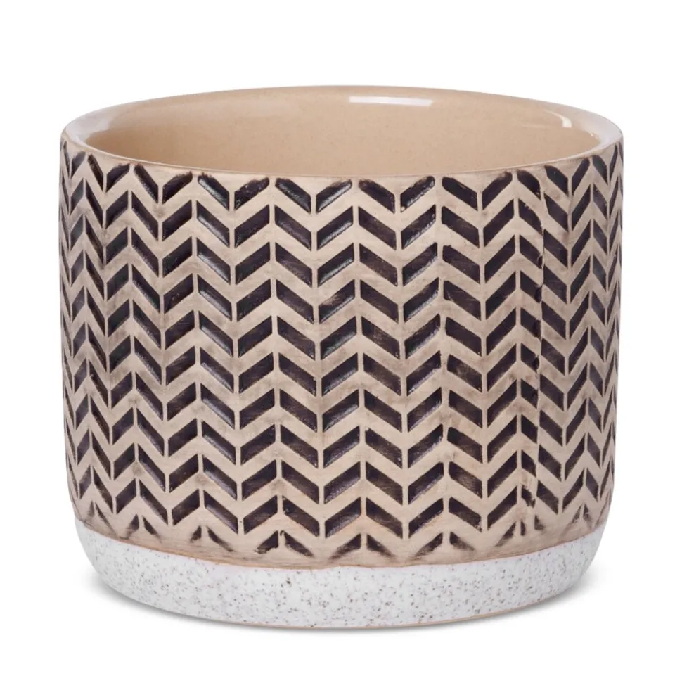 Doniczka ceramiczna KERI 12 cm geometryczna