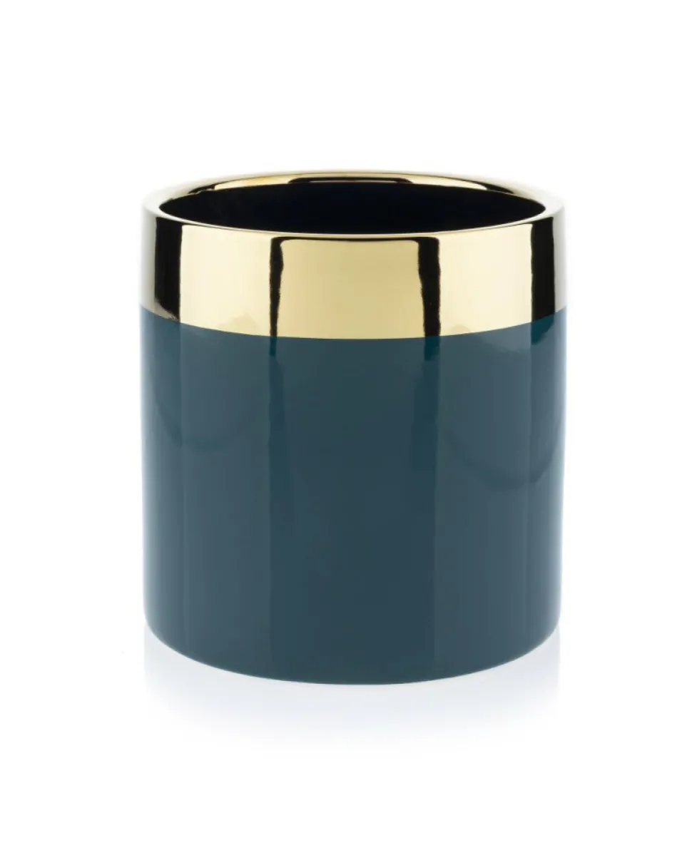 Doniczka Cindy Green Gold 11 cm zielona