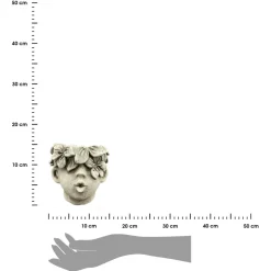 Doniczka głowa z kwiatową koroną h13,5 cm
