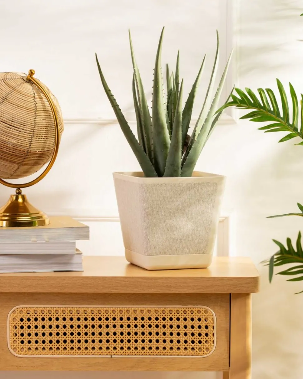 Doniczka Pilea Texelle kremowy h18x18 cm