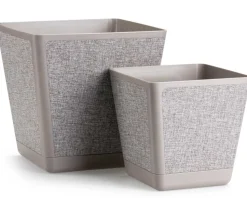 Doniczka Pilea Texelle taupe h18x18 cm