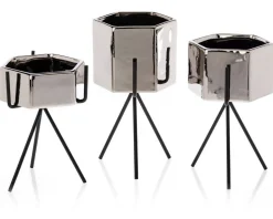 Doniczka Sashi Silver 20 cm