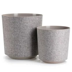 Doniczka Aloe Texelle taupe h27x25,4 cm * HowHomely Hot