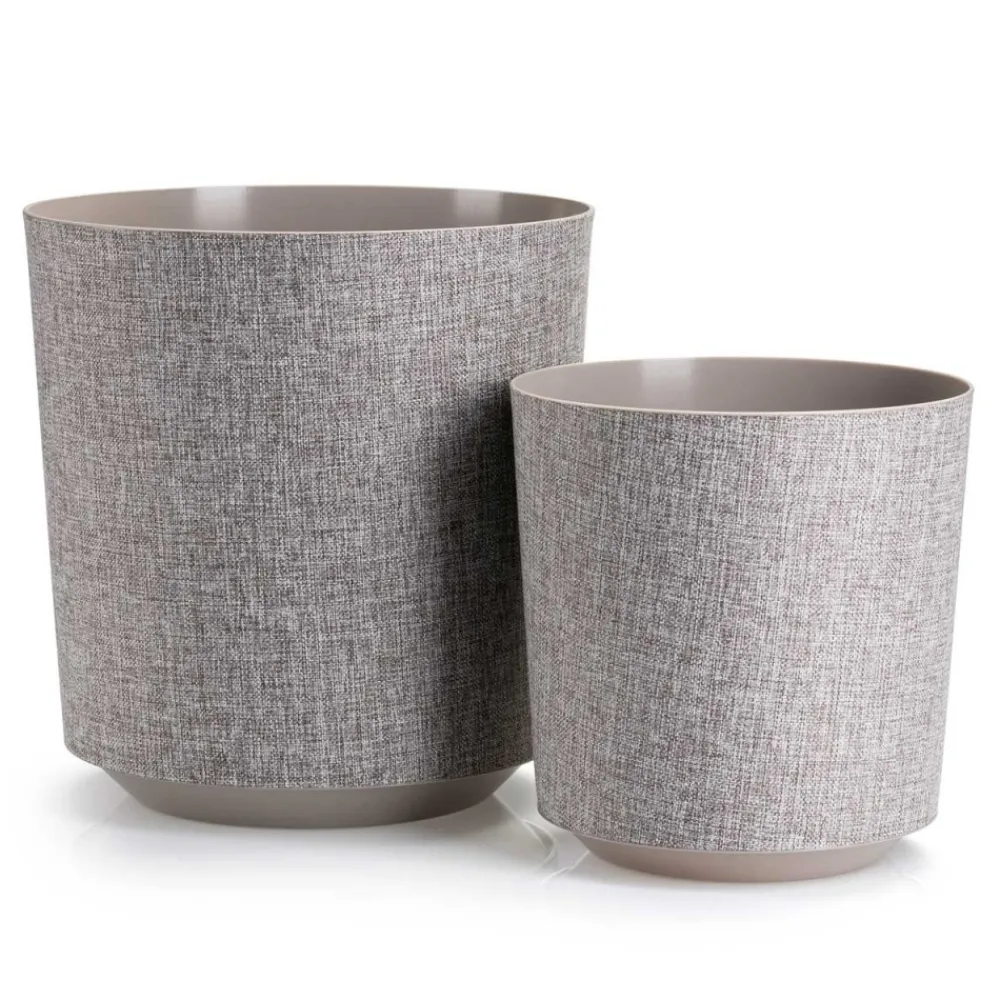 Doniczka Aloe Texelle taupe h27x25,4 cm * HowHomely Hot