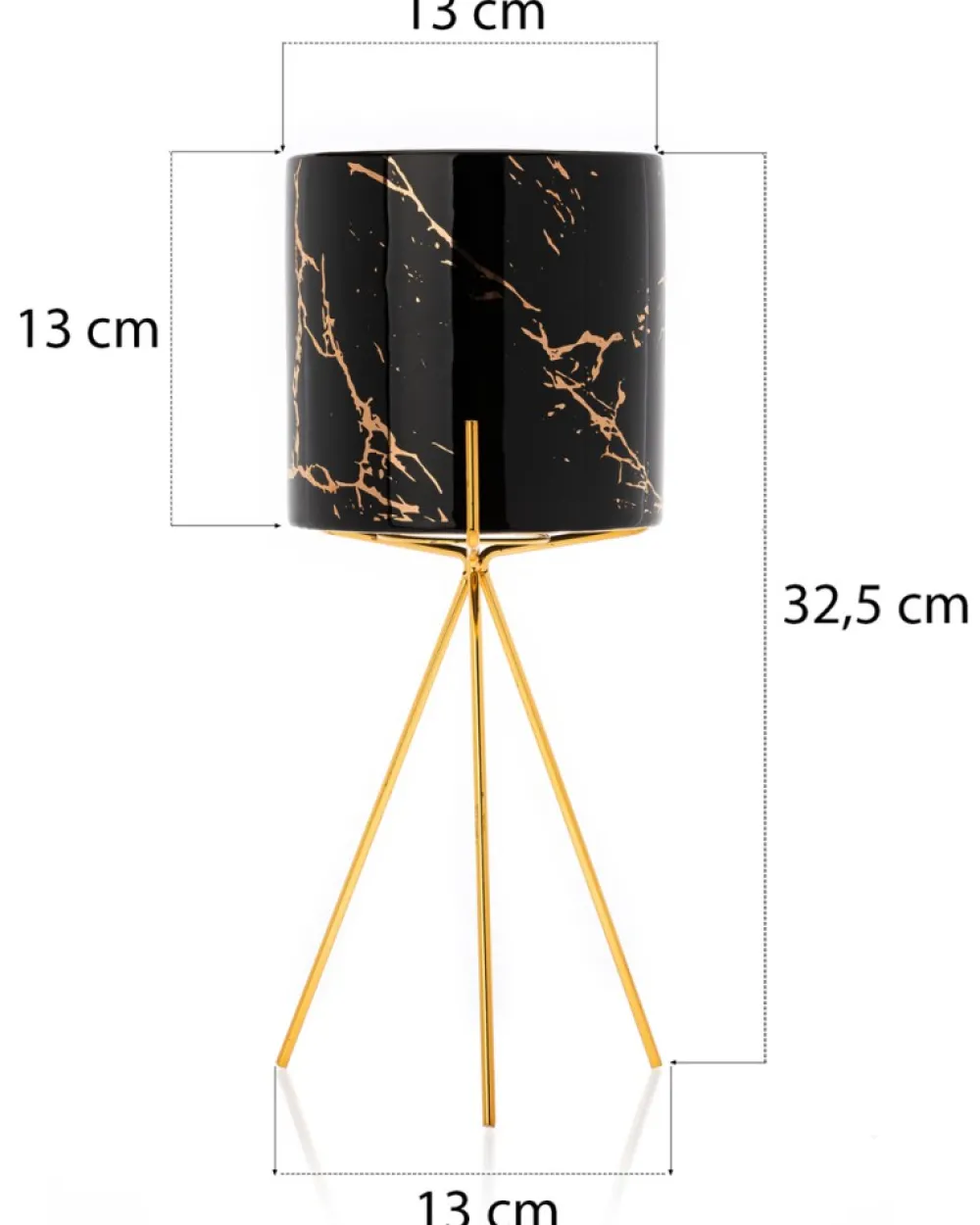 Doniczka Emma Black 32 cm * HowHomely Discount