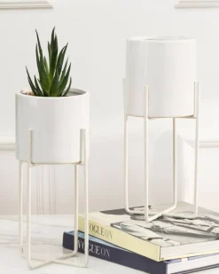 Doniczka Florri White 22 cm * HowHomely Outlet