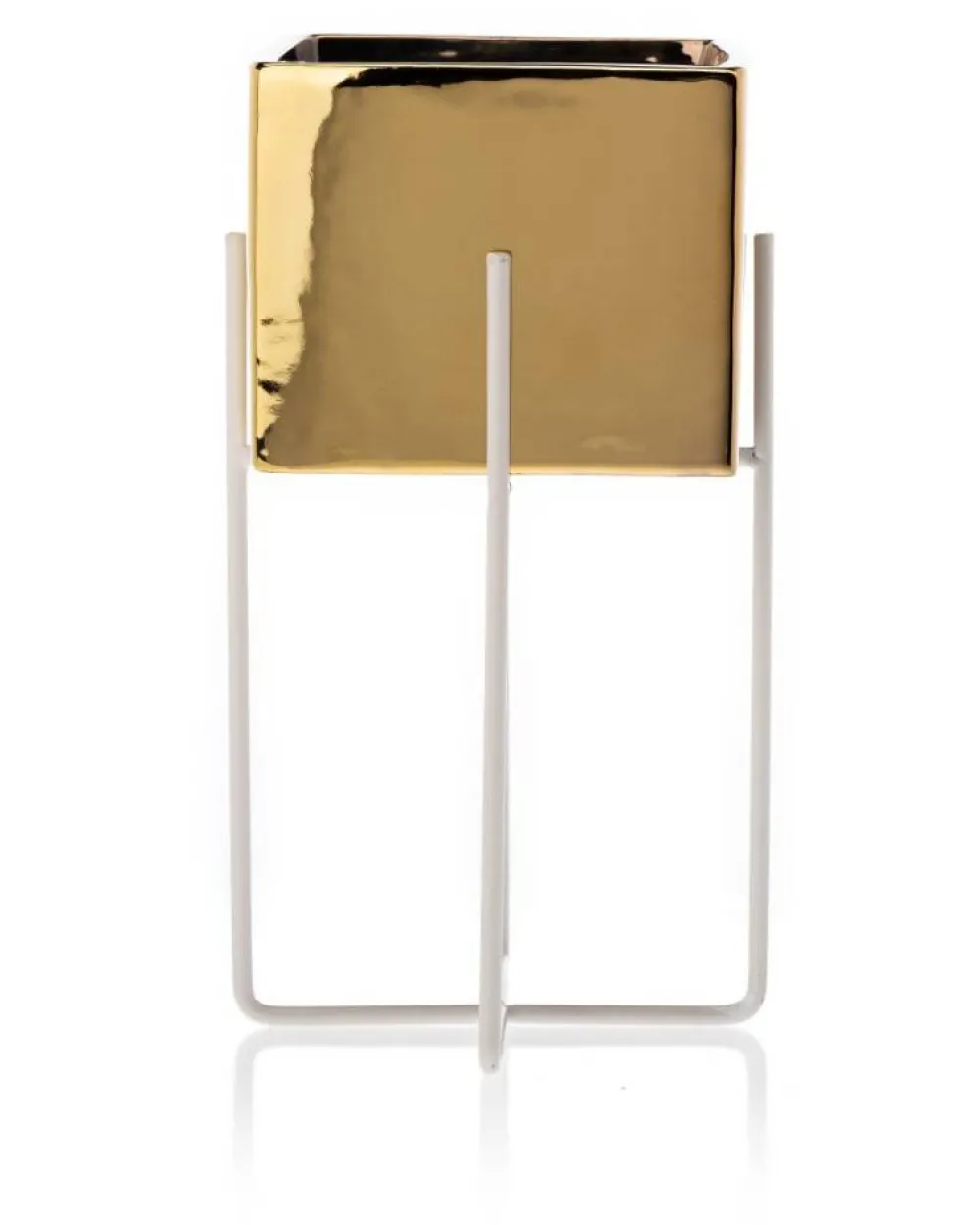 Doniczka Mizu Gold White 23 cm * HowHomely Sale