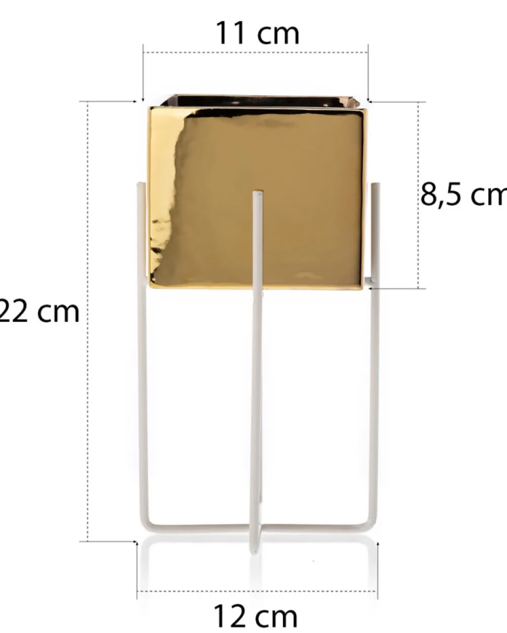 Doniczka Mizu Gold White 23 cm * HowHomely Sale