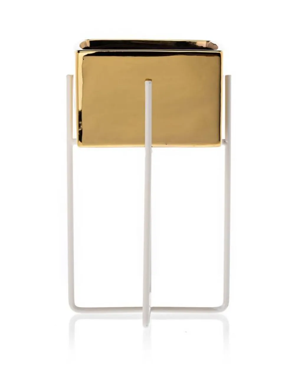 Doniczka Mizu Gold White 21 cm * HowHomely New