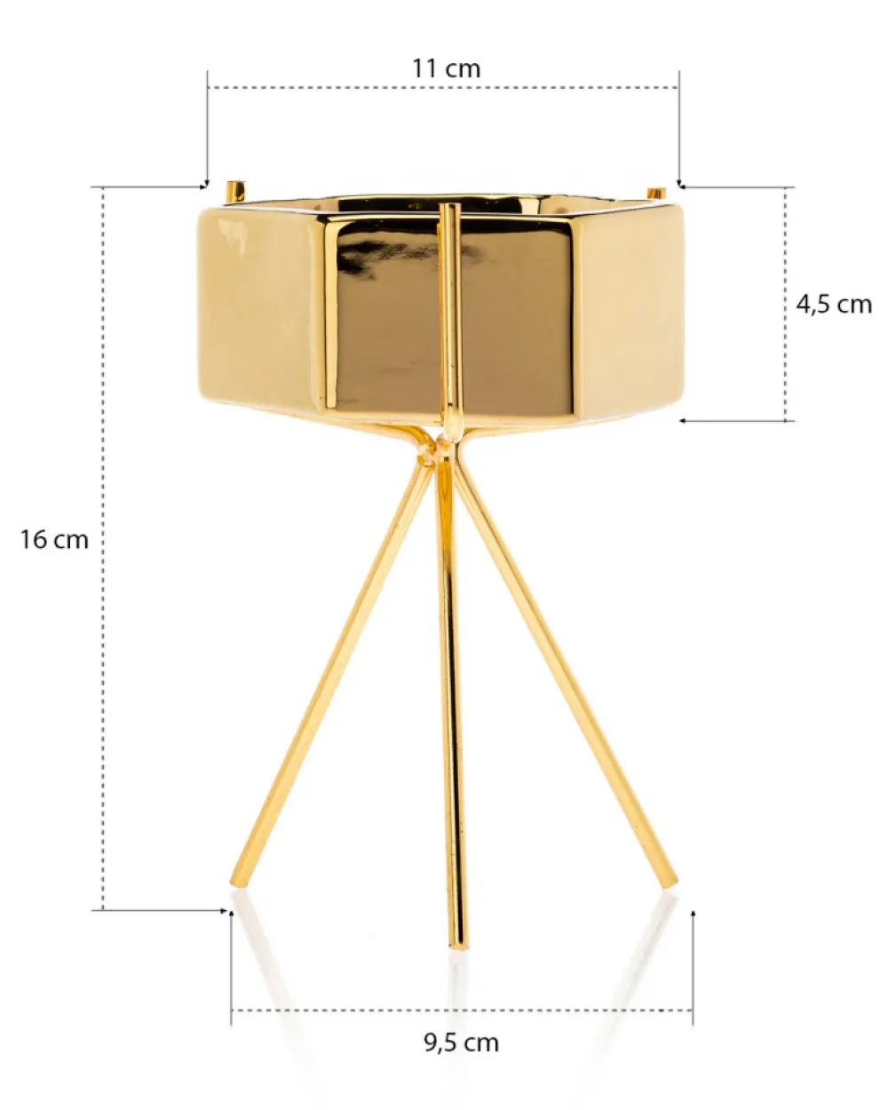Doniczka Sashi Gold 16,5 cm * HowHomely Discount